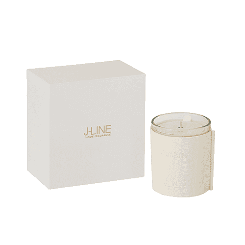 Geurkaars Leder Wit 40 uur Floral Grape White - J-line