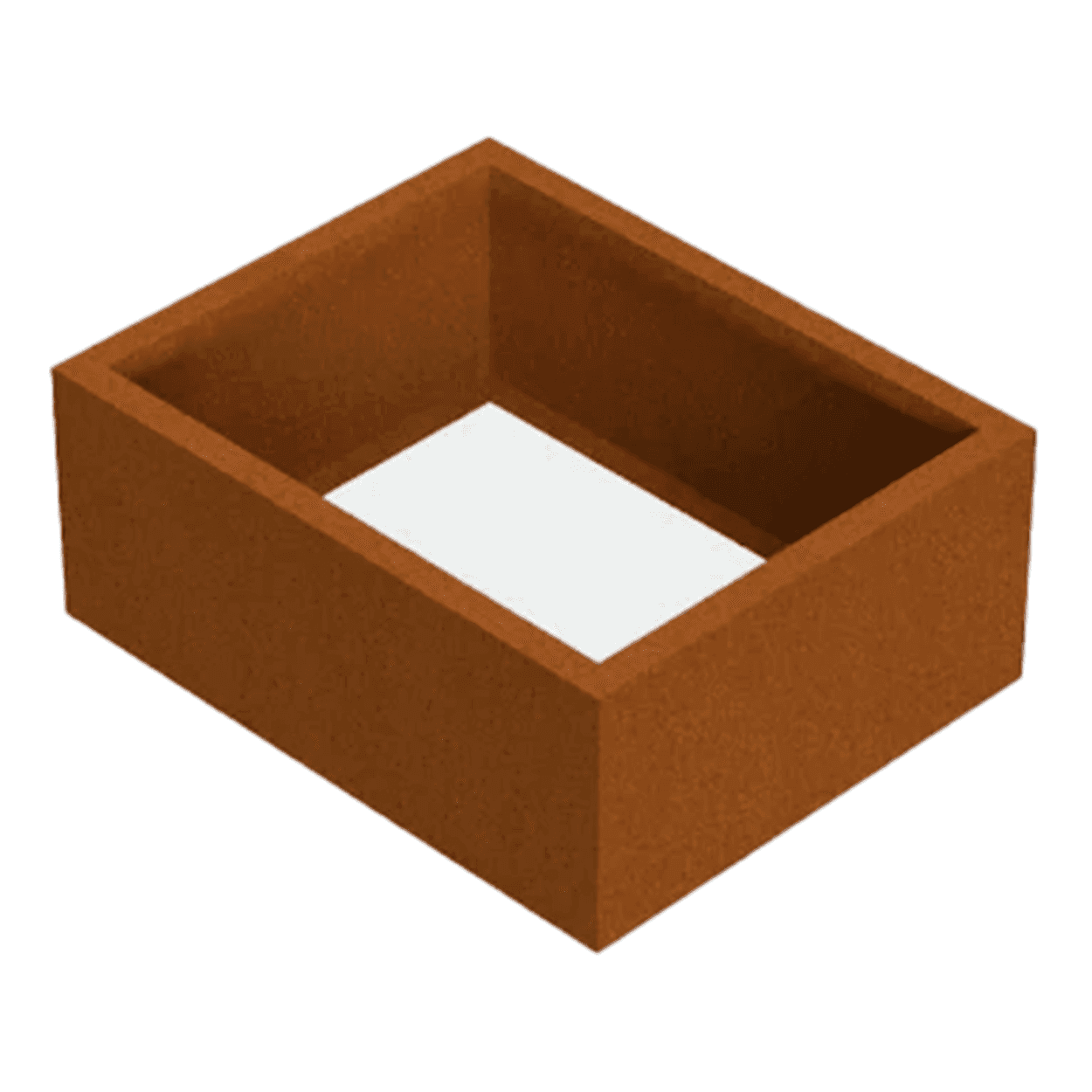 100x80x40 Plantenbak cortenstaal rechthoekig zonder bodem VXhome
