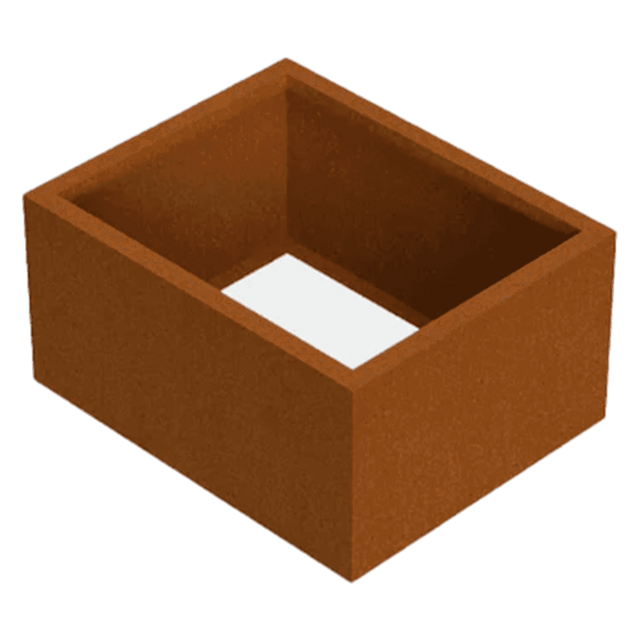 100x80x50 Plantenbak cortenstaal rechthoekig zonder bodem VXhome