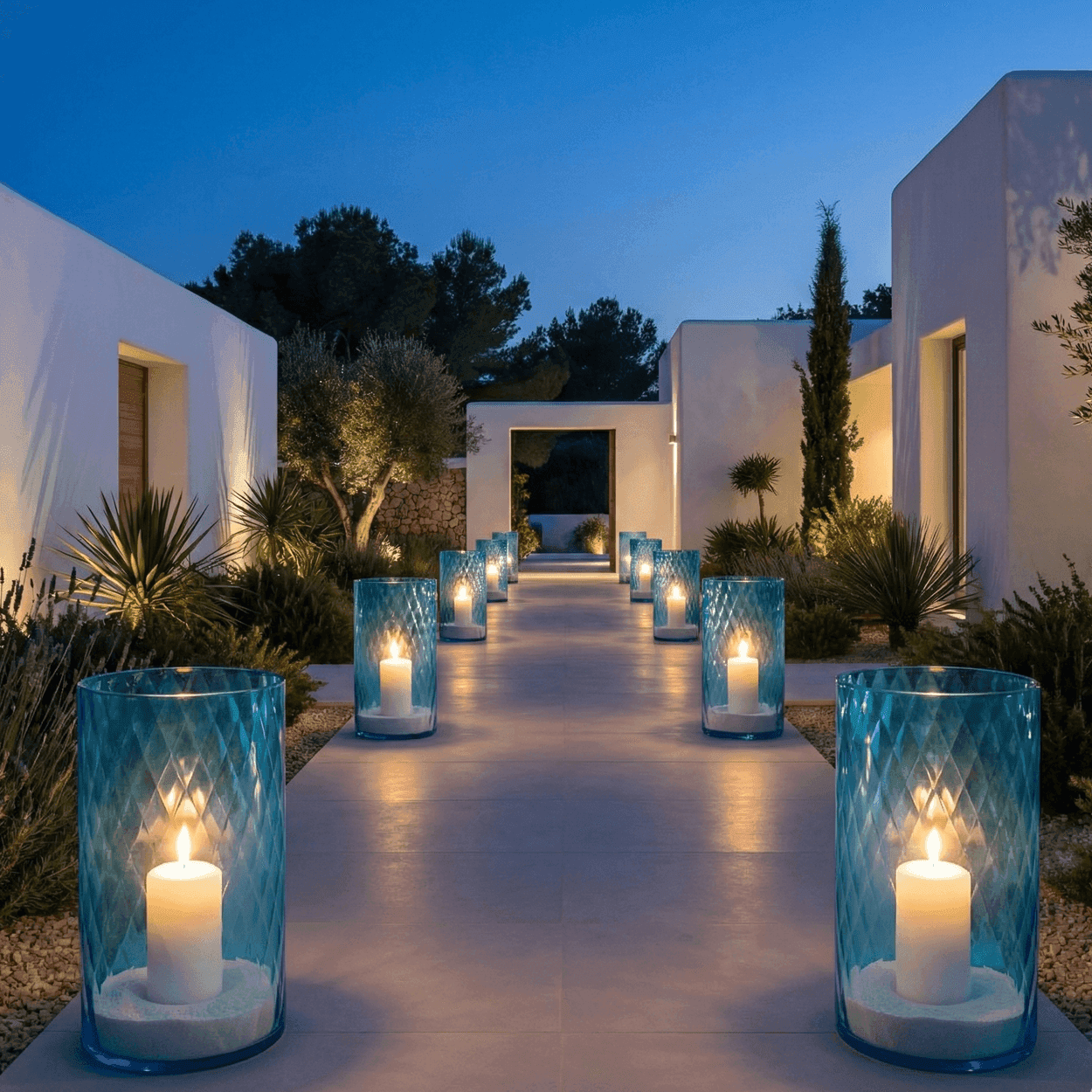 Vaas-Windlicht Asprey Large Ocean Blue - VXhome - Windlicht