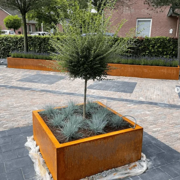 plantenbak vierkant cortenstaal