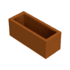100x40x40 plantenbak cortenstaal rechthoekig met bodem VXhome