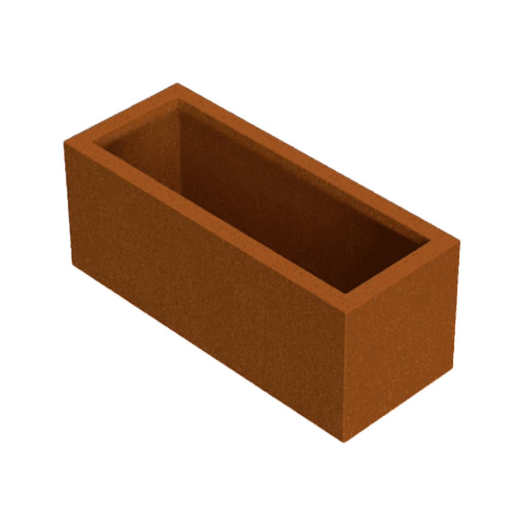 100x40x40 plantenbak cortenstaal rechthoekig met bodem VXhome