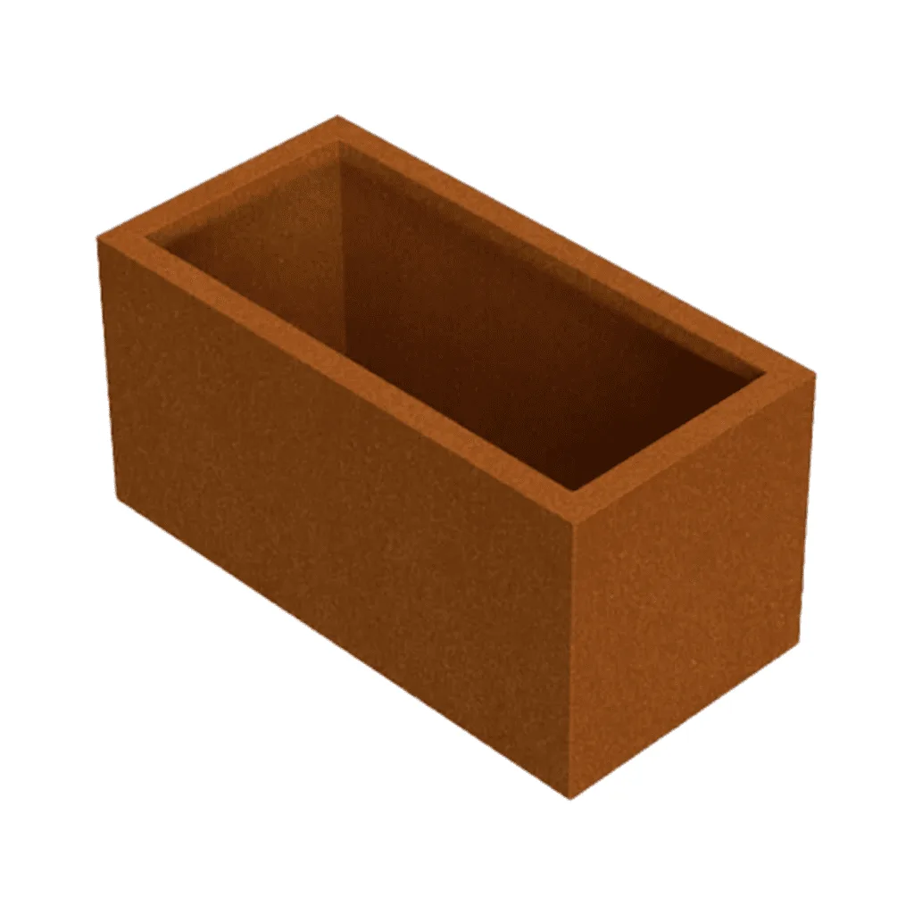 100x50x50 plantenbak cortenstaal rechthoekig met bodem VXhome