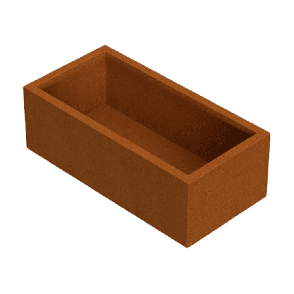 100x50x80 plantenbak cortenstaal rechthoekig met bodem VXhome