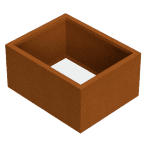 100x80x50 Plantenbak cortenstaal rechthoekig zonder bodem VXhome