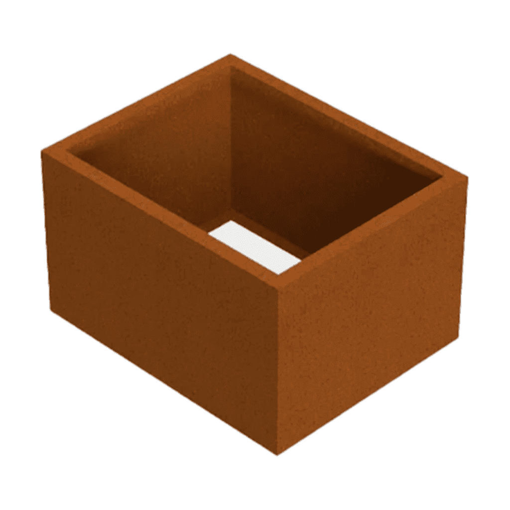 100x80x60 Plantenbak cortenstaal rechthoekig zonder bodem VXhome