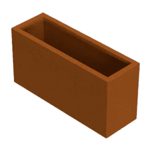 120x40x60 plantenbak cortenstaal rechthoekig met bodem VXhome