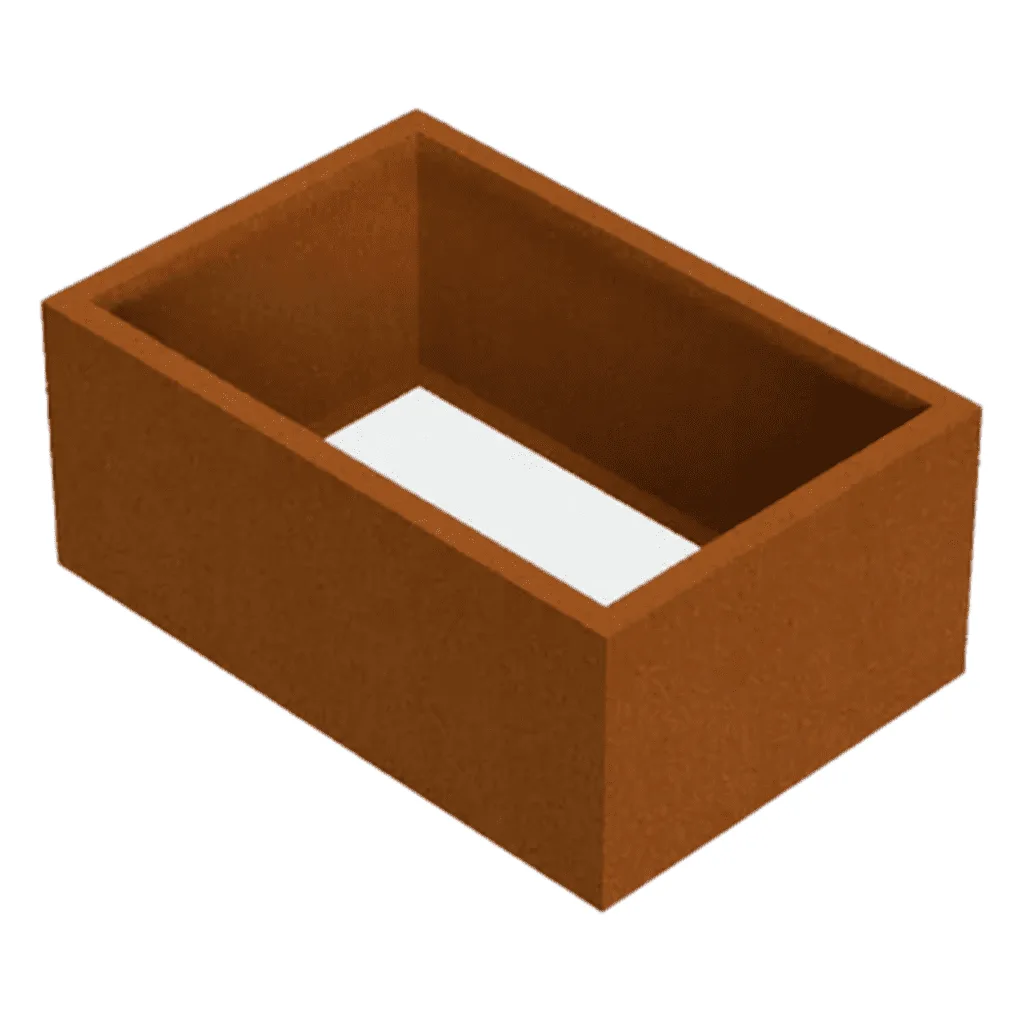 120x60x50 Plantenbak cortenstaal rechthoekig zonder bodem VXhome