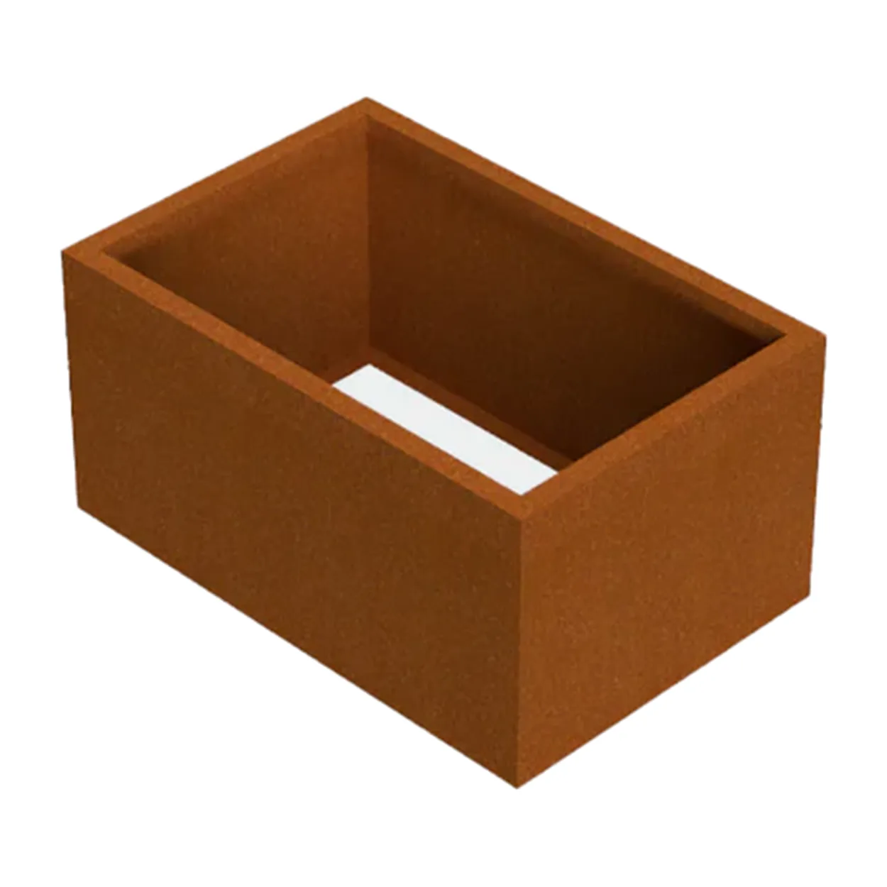 Plantenbak rechthoekig cortenstaal zonder bodem 120x60x50 cm
