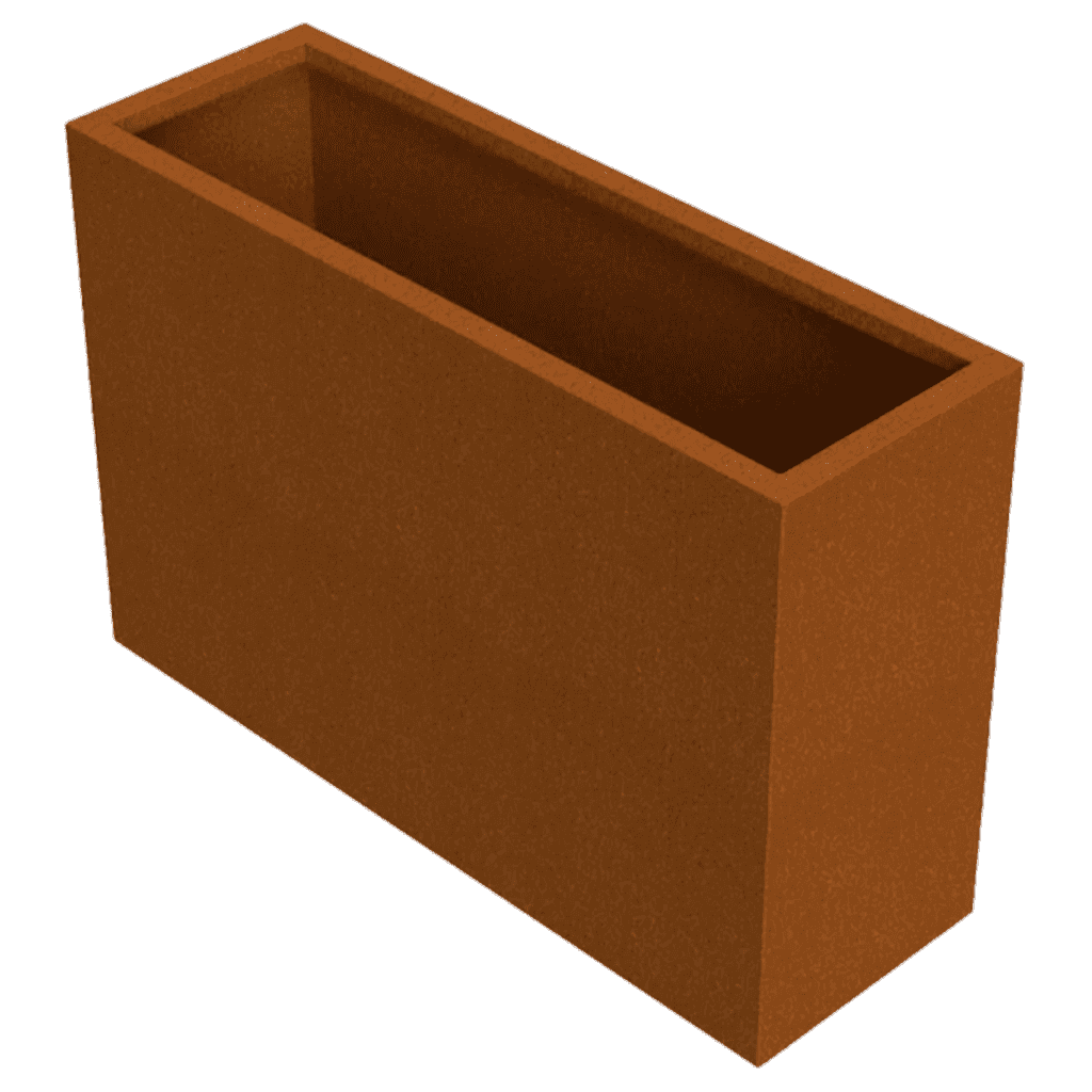 150x50x100 plantenbak cortenstaal rechthoekig met bodem VXhome