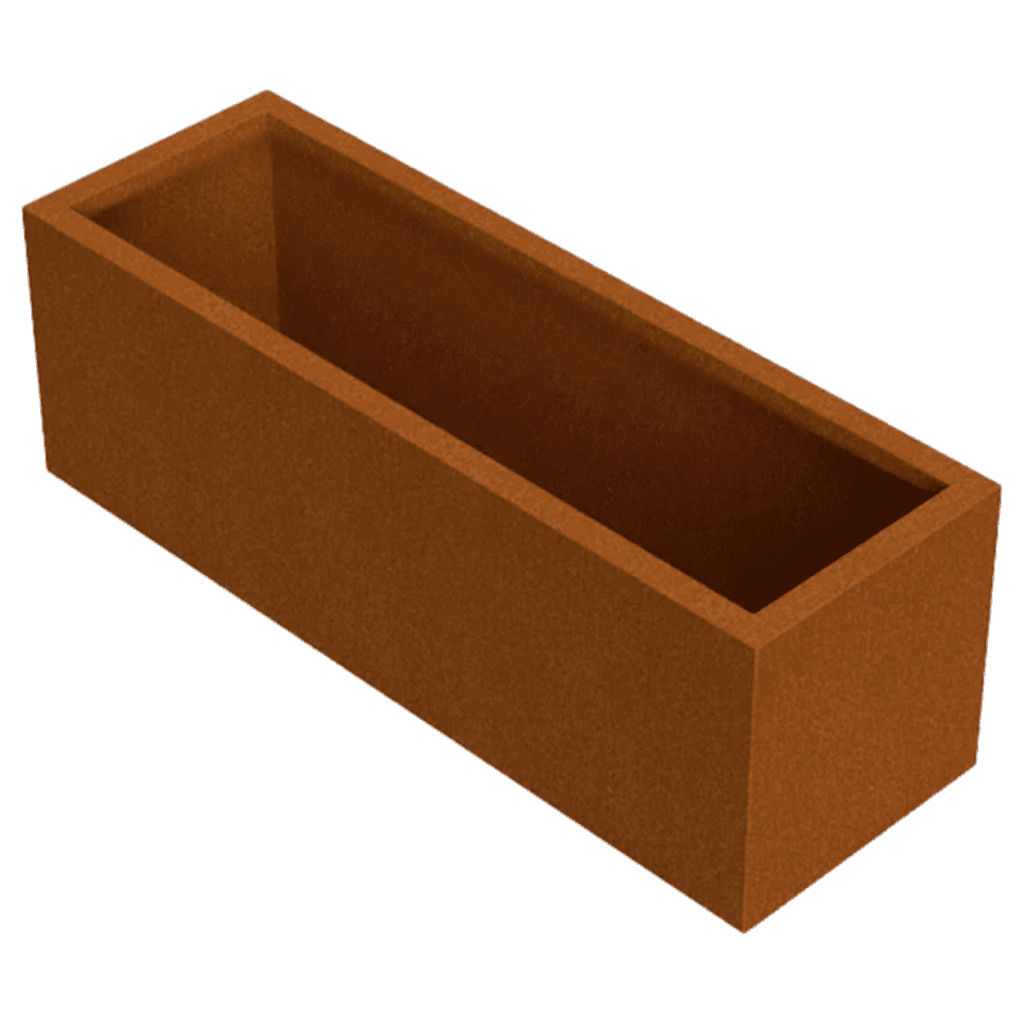 150x50x50 plantenbak cortenstaal rechthoekig met bodem VXhome