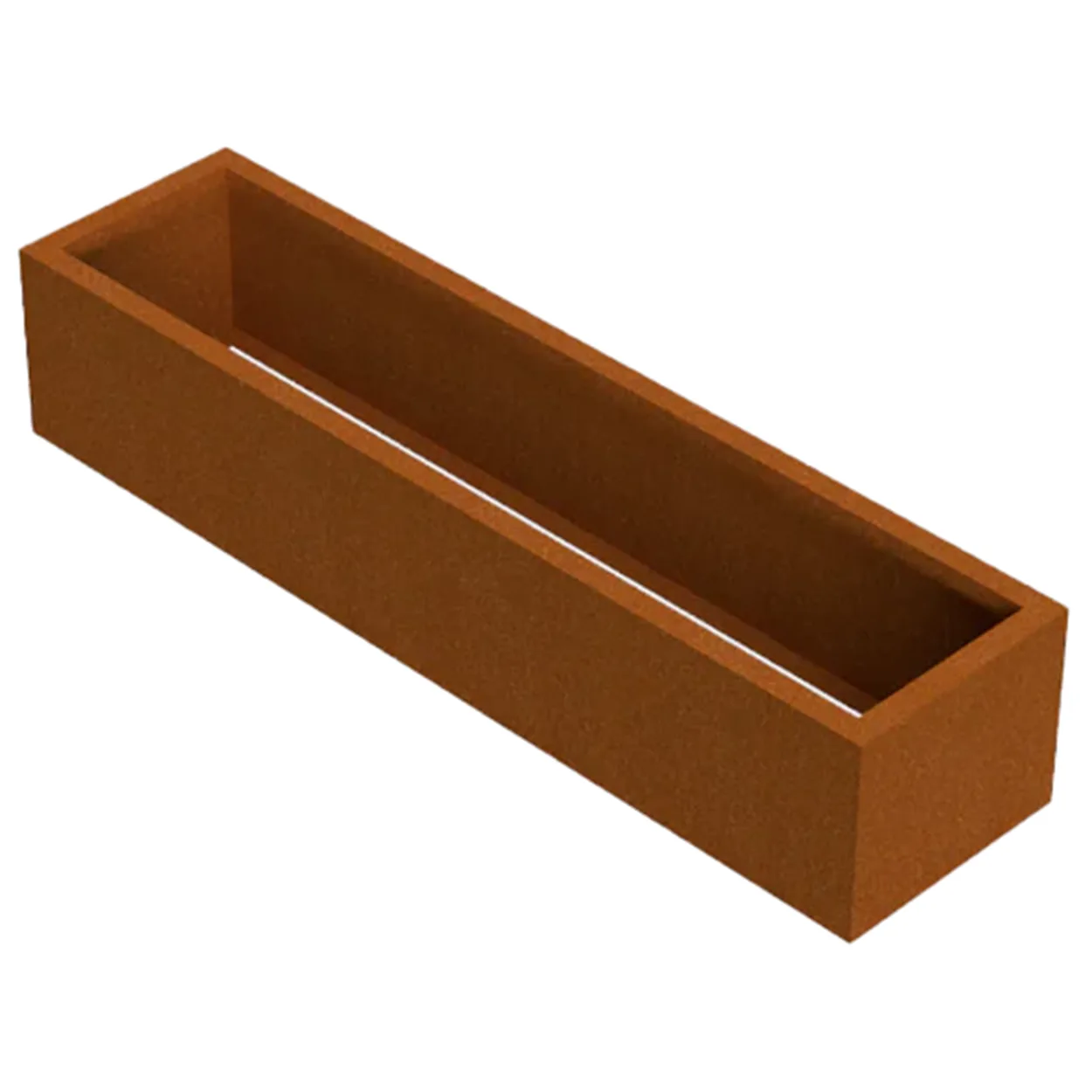 Plantenbak rechthoekig cortenstaal zonder bodem 200x100x50 cm