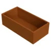 200x100x60 plantenbak cortenstaal rechthoekig met bodem VXhome