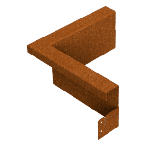 Borderrand buitenhoek 90 graden omgezet cortenstaal - 30x30x15 VXhome