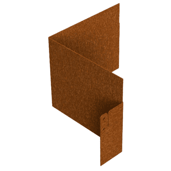 Borderrand buitenhoek 90 graden vlak cortenstaal - 30x30x30 VXhome