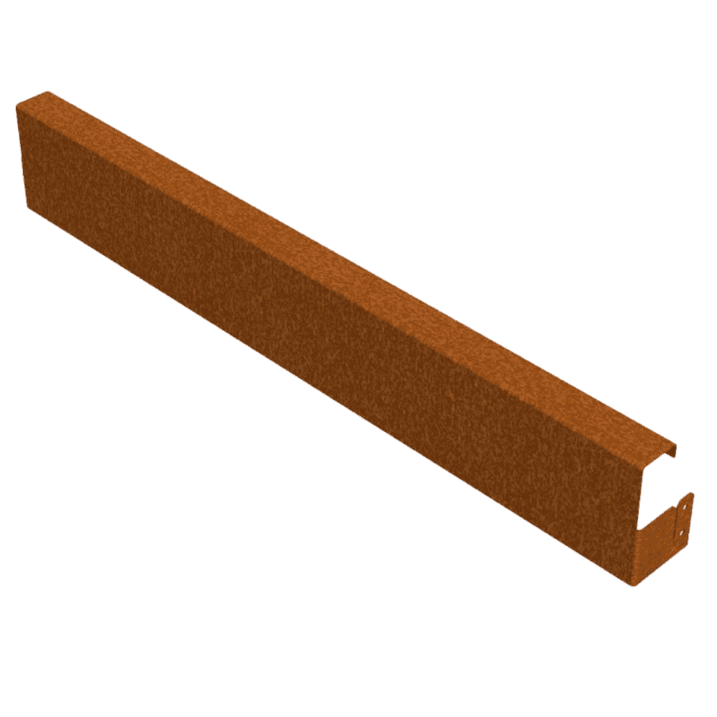 Borderrand cortenstaal omgezette rand 100x20x5x2 recht VXhome