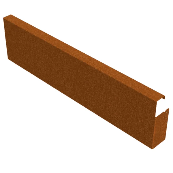 Borderrand cortenstaal omgezette rand 100x25x5x2 recht VXhome