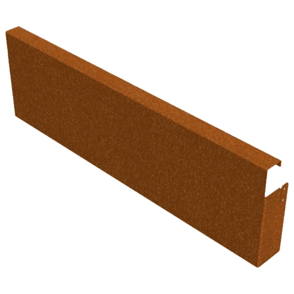Borderrand cortenstaal omgezette rand 100x30x5x2 recht VXhome