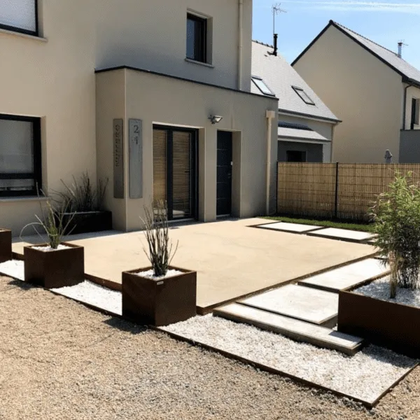 Borderranden voorbeelden cortenstaal vlak cortenstalen bloembakken VXhome