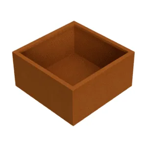 Plantenbak cortenstaal vierkant 100 laag VXhome