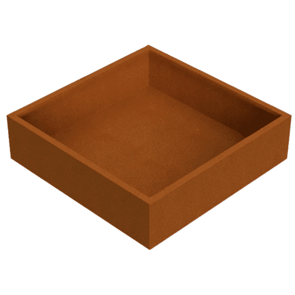 Plantenbak cortenstaal vierkant 150 laag VXhome