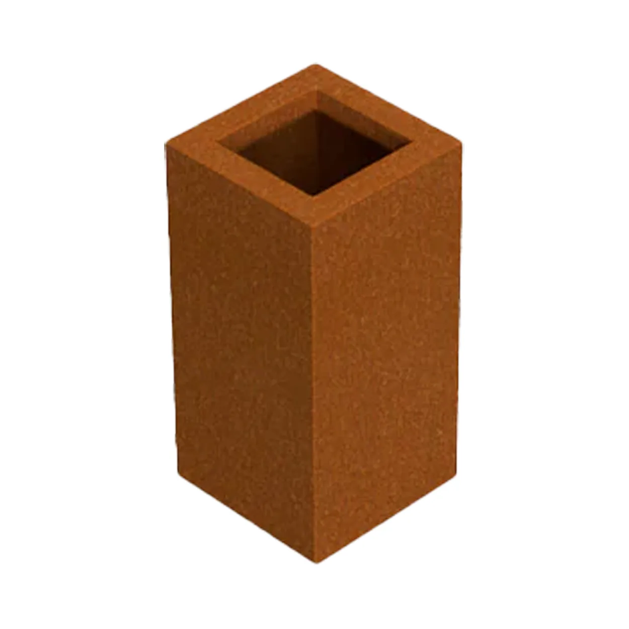 Plantenbak vierkant cortenstaal zonder bodem 30x30x50 cm