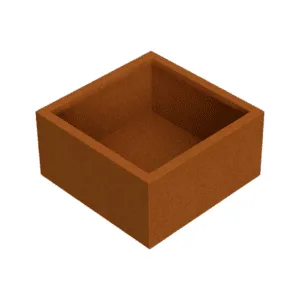 Plantenbak cortenstaal vierkant 80 laag VXhome