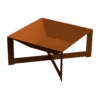 Squirefirepit Verhoogde Vuurschaal cortenstaal 60x60x30 VXhome