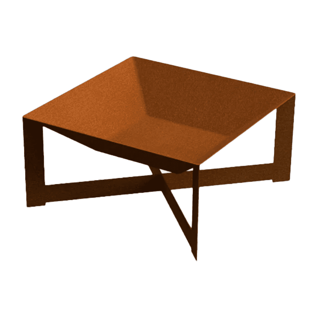 Squirefirepit Verhoogde Vuurschaal cortenstaal 60x60x30 VXhome