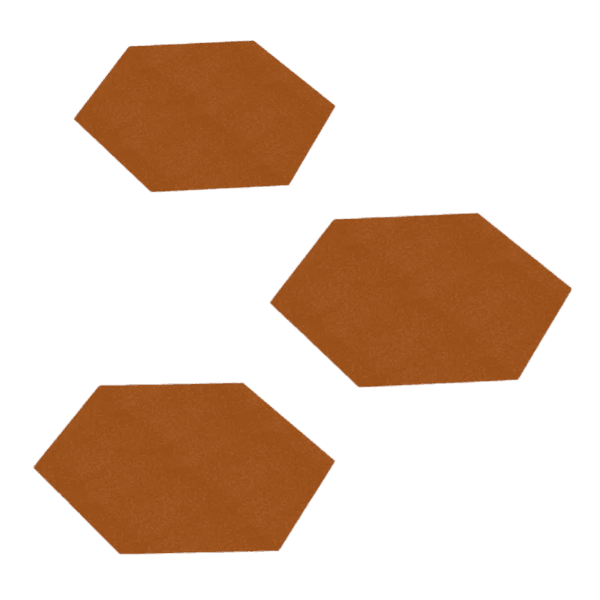 Stapstenen Staptegels cortenstaal hexagon 2