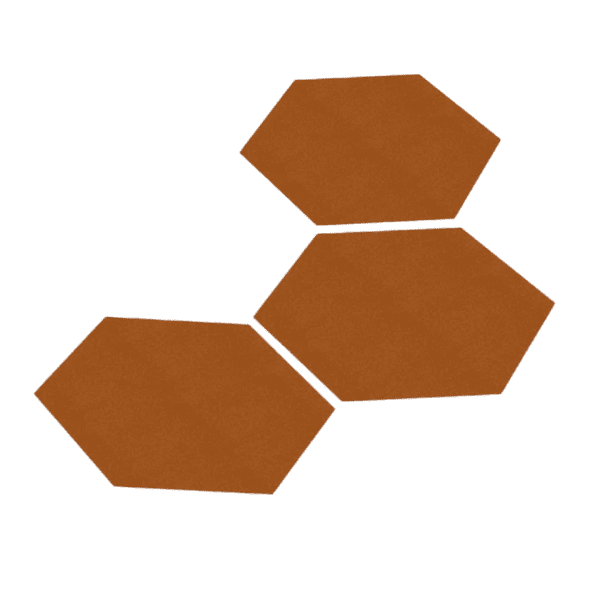Stapstenen Staptegels cortenstaal hexagon