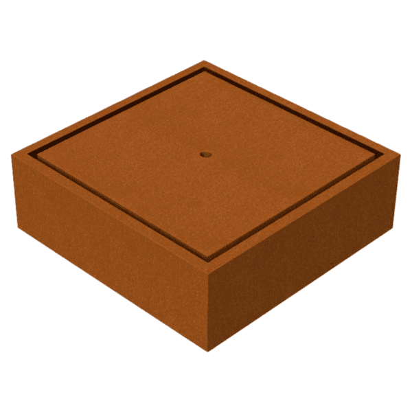 Watertafel 120x120x40 cortenstaal VXhome