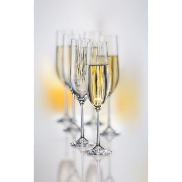 WATERVAL CHAMPAGNE FLUIT-SET VAN 6 - Afbeelding 3