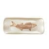 RECHTHOEKIGE VANILLE SCHAAL MET GOUDEN VIS 31,7X12,7CM