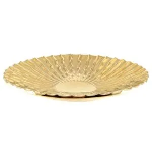 COUPE DECORATIEVE DOREE BRILLANT 36X36X5,5CM