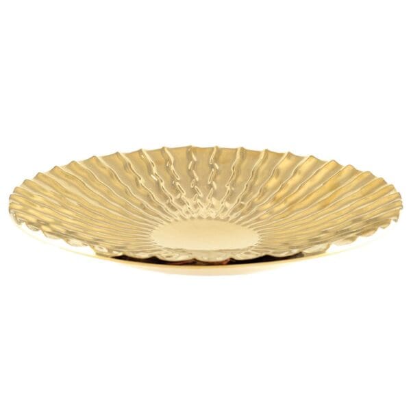 COUPE DECORATIEVE DOREE BRILLANT 36X36X5,5CM