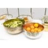 RONDE GOUD EN ZILVEREN SALADEKOM - SET VAN 2 - 33 EN 35CM - Afbeelding 2