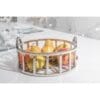 Zilveren ronde fruit gesneden 28x28x14cm - Afbeelding 2