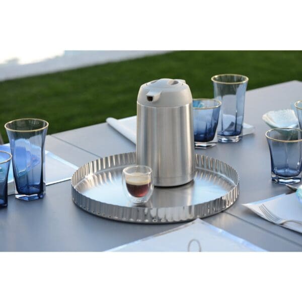 ROESTVRIJ STAAL EN GRIJZE ISOTHERMISCHE KOFFIEZETTER 1L - Afbeelding 5