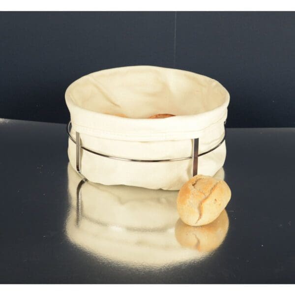 Ronde broodmand zilver 22x22x10cm - Afbeelding 3