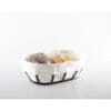 Zwarte ovaal broodmand 26x18x9cm - Afbeelding 2