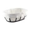 Zwarte ovaal broodmand 26x18x9cm