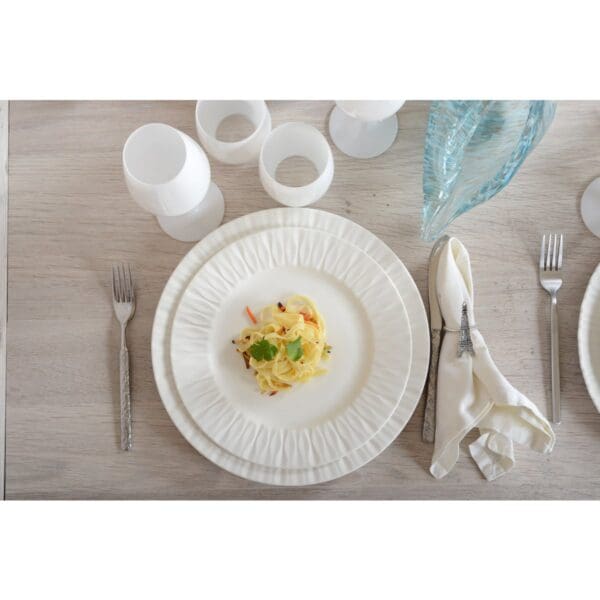 Assiette Plate Blanche Lilia 26.5x26.5x2.3cm - Afbeelding 3