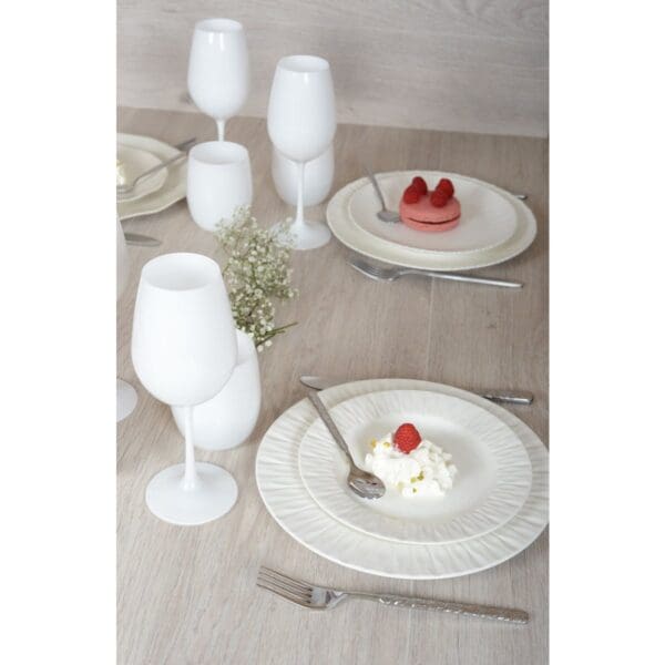 Assiette Plate Blanche Lilia 26.5x26.5x2.3cm - Afbeelding 2