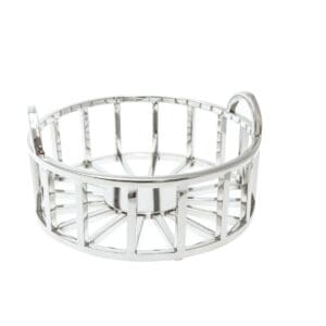 Zilveren ronde fruit gesneden 28x28x14cm