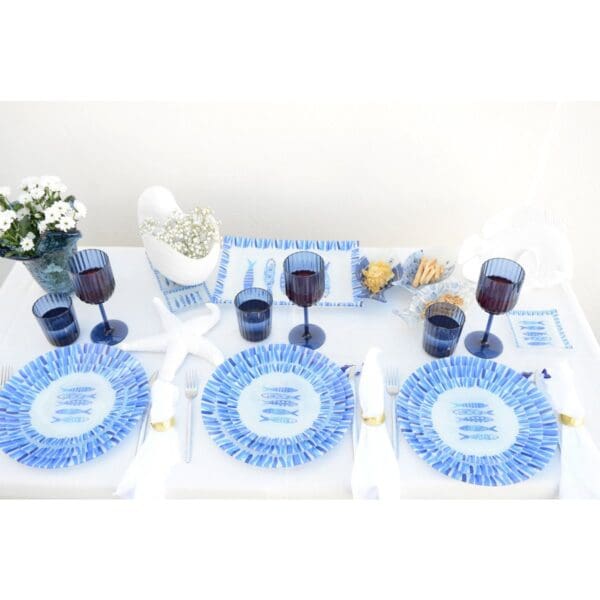 Acrylblauwe wijnglazen - set van 6 - Afbeelding 4