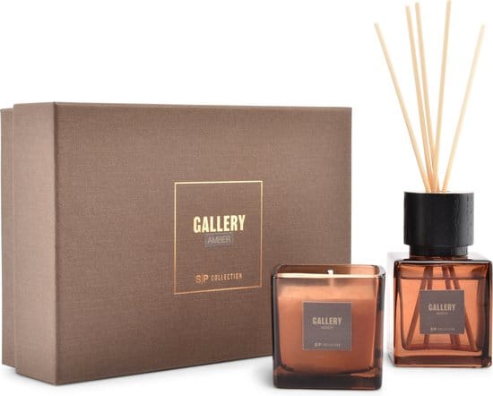 3SP Collection Giftset 2-delig Amber Gallery Christmas VXhome-1 Geurolie- Geurkaars