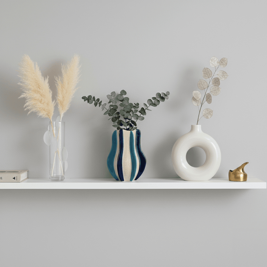 Designvazen styling droogbloemen takken seizoensgebonden decoratie trends 2026